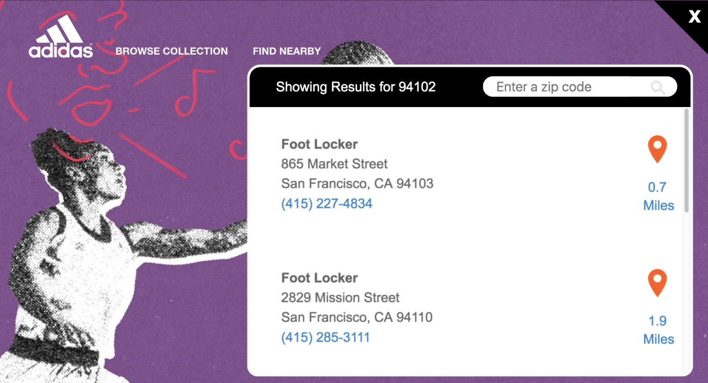 Adidas – Find Nearby